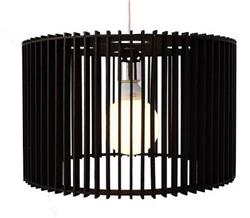 COLGANTE ROUND 54 MDF NEGRO 1 LUZ E27