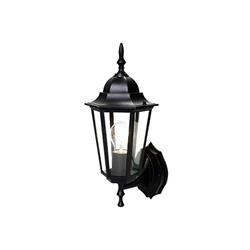FAROL BARCELONA 6 CARAS NEGRO TEXTURADO FUNDICION ALUMINIO E27