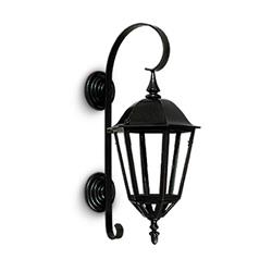 FAROL 70/R ALUMINIO NEGRO CON MENSULA DE RIZO E27 IP23 