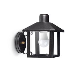 FAROL RECTO NEGRO CON BASE Y CRUCETA E27