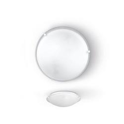PLAFON SUPER ECO 25CM DE DIAMETRO 2LUCES E27 CON VIDRIO SATINADO
