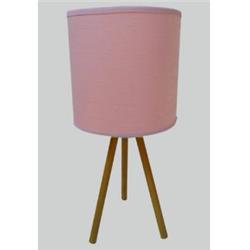 VELADOR NORDICO ROSA CON PATAS DE MADERA E27