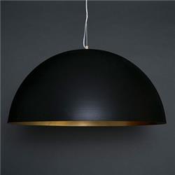 COLGANTE CAMPANA NEGRO CON INTERIOR DORADO E27 