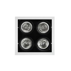 EMBUTIDO 30/4C CUADRADO BLANCO AR111 GU10