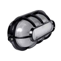 TORTUGA L 100 OVAL GRANDE BLANCA E27 IP54  (CON REJA DE PROTECCION DE ALUMINIO)