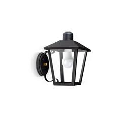 FAROL TRAPEZOIDAL BASE CON CRUCETA NEGRO E27