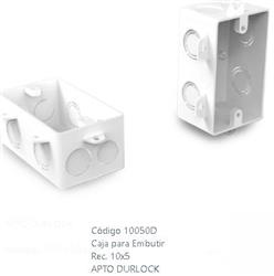 CAJA PVC EMBUT.5X10-DUAL-APTA DURLOCK-100x50x52-