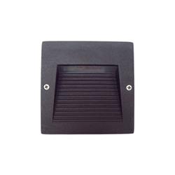 EMBUTIDO DE PARED 2800/B ALUMINIO NEGRO UNIDIRECCI