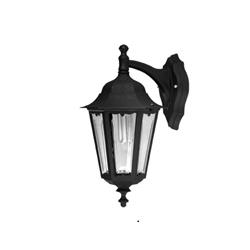 FAROL VENEZIA CON SOPORTE SUPERIOR NEGRO E27 IP44