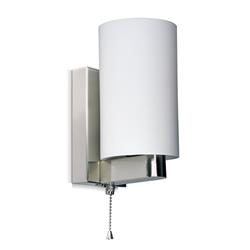 APLIQUE VELO DE PARED PLATIL CON TULIPA OPAL SATINADA CILINDRICA E27 1X60W CON INT.