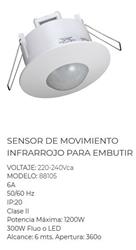 *SENSOR MOV.INFR.EMBUTIR 300W LED 360° 88105