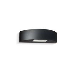 APLIQUE 2001 1 VIDRIO PLANO HIERRO NEGRO E27 LED IP44