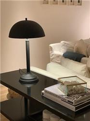 LAMPARA DE MESA 6202 ODÍN NEGRA MICROTEXTURADO AGUJERO CENTRAL 2 LUCES E27