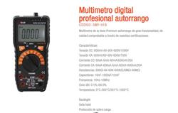 TESTER 750V 20A CA-CC+TEMP+100UF RMS AUTOR.GMF-91B