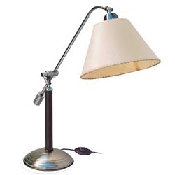 LAMPARA DE MESA JACINTA NIQUEL CON PANTALLA 1 LUZ E27