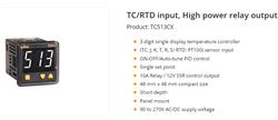 REG.TEMPERATURA Pt/J/K 48x48 1DISPLAY 1R TC-513 SELEC	