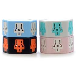 *FICHA TRIPLE PIRAMIDAL PERNO CHATO BLANCO-NARANJA