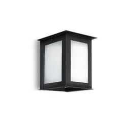 FAROL ORIENT DE PARED NEGRO VIDRIO ESMERILADO E27