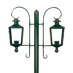 FAROLA DOBLE 5327/2/R CON CAÑO COLUMNA E27 IP23