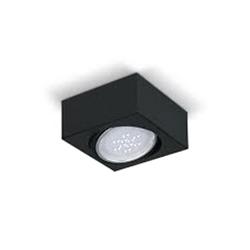 PLAFON LAGUNA CUADRADO NEGRO 1LUZ AR111