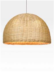 COLGANTE MIMBRE 56 DE 3 LUCES GRANDE NATURAL E27 60CM DIAMETRO