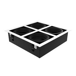 EMBUTIDO BOX 4 LUCES CUADRADO BLANCO CON DOBLE MOVIMIENTO AR111