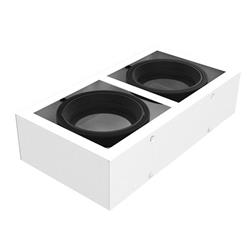 PLAFON BOX 2 LUCES AR111 BLANCO CON DOBLE MOVIMIEN