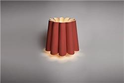 LAMPARA DE MESA SOFIA 37CM DIAMETRO X 31CM DE ALTO E27  ROJO