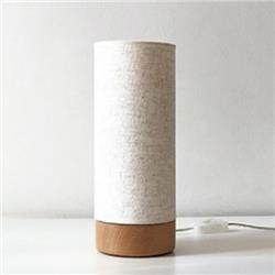 LAMPARA DE MESA MOSCU M30 NATURAL CON PANTALLA DE LINO NATURAL E27