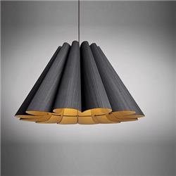 COLGANTE LORA 58CM DIAMETRO X 36CM DE ALTO E27 EXTERIOR EBANO-INT.FRESNO