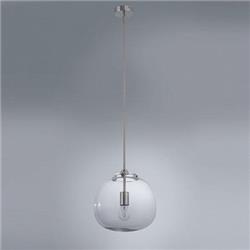 COLGANTE BURBBLE-M VIDRIO TRANSPARENTE CON HERRAJE EN PLATIL E27