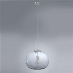 COLGANTE BURBBLE-L VIDRIO TRANSPARENTE CON HERRAJE EN PLATIL E27