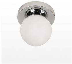 APLIQUE G9 DE 1 LUZ CON GLOBO OPAL DE 10CM DIAMETRO CON BASE EN CROMO 