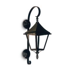 FAROL 80/R ALUMINIO NEGRO CON MENSULA DE RIZO E27 IP23 250X720MM