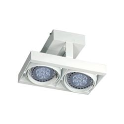 PLAFON STADIUM BLANCO TEXTURADO 2 LUCES MOVIBLES AR111