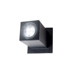 PLAFON D-600 NEGRO CUADRADO GU10 IP54