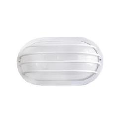 TORTUGA OVAL BLANCO CON REJA POLIPROPILENO 1 LUZ E27 MAX.28W