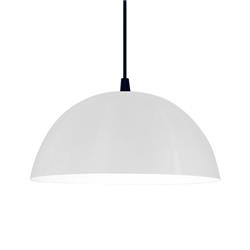 COLGANTE BARADERO 1/2 ESFERA CHAPA BLANCO 1LUZ E27 