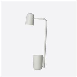 LAMPARA DE MESA OLIVIA BLANCO MATTE GU10 CON PORTALAPICES