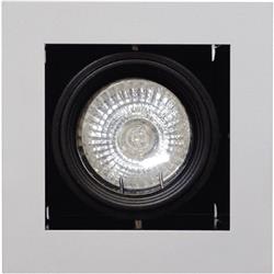 EMBUTIDO 10/1 BLANCO 1 LUZ DICROICA GU10 MAXIMO 50W