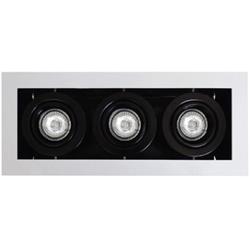 EMBUTIDO 10/3 BLANCO 3 LUCES DICROICA GU10 MAXIMO 50W