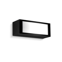 APLIQUE 1100-F NEGRO UNIDIRECCIONAL FRONTAL E27 LED IP44