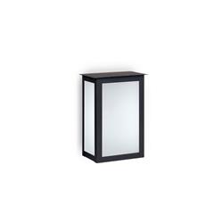 FAROL ORIENT DE PARED NEGRO VIDRIO SATINADO 2 LUCES E27