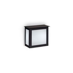 FAROL ORIENT DE PARED NEGRO VIDRIO SATINADO 1 LUZ E27