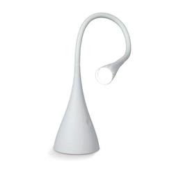 LAMPARA DE MESA ARGENTA BLANCA FLEXIBLE Y 3 POSICI