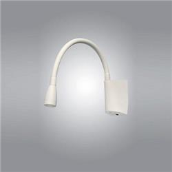 APLIQUE DIRECCIONAL FLEXIBLE CON INTERRUPTOR BLANCO LED 3W 3000K