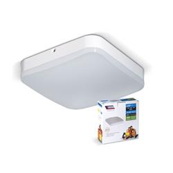 PLAFON POLICARBONATO CUADRADO BLANCO LED 12W 6500K IP44