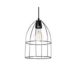 COLGANTE CARDALES JAULA AVIAR NEGRO E27