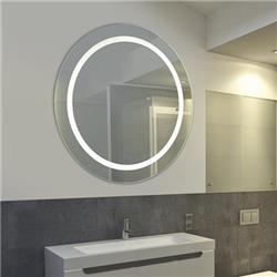ESPEJO CIRCULAR 80CM CON LUZ TOUCH DIMERIZABLE LED 28W POR DENTRO