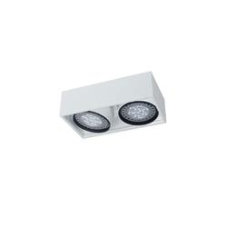 PLAFON BOX BLANCO TEXTURADO MOVIL 2 LUCES AR111